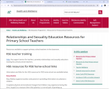 Relationships and Sexuality Education Resources for Primary School Teachers